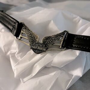 Harley-Davidson Black Leather choker necklace